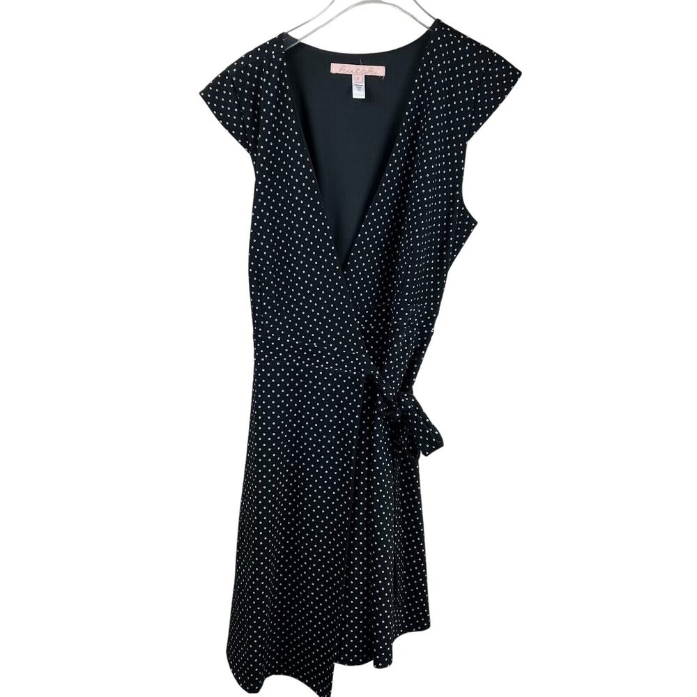 Hutch Dress M Black White Polka Dot Wrap Preppy Classy Capsule Whimsy Career